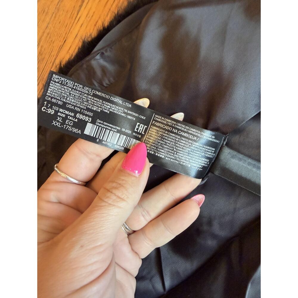 Mango Womens Faux Fur Cropped Jacket XL - Picture 7 of 10